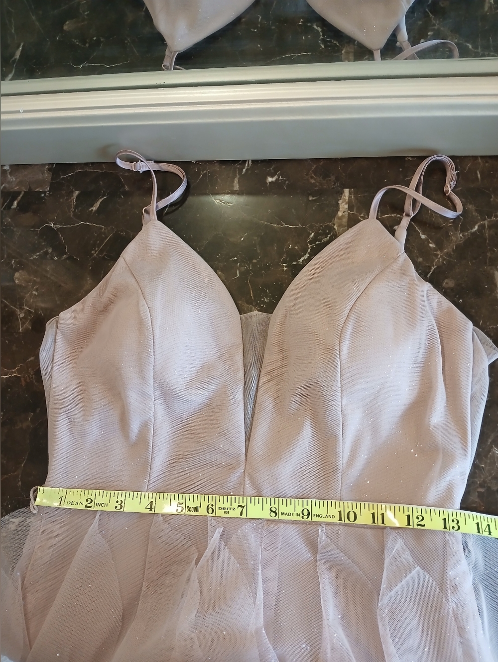 Romantic Light Pink Ruffled  Dress with Spaghetti Straps - Picture 7 of 11
